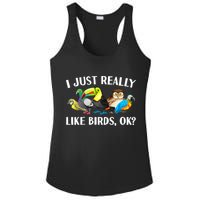 Cool Bird Lover Bird Watcher Nerd Parrot Birds Ladies PosiCharge Competitor Racerback Tank