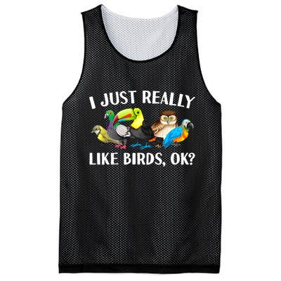 Cool Bird Lover Bird Watcher Nerd Parrot Birds Mesh Reversible Basketball Jersey Tank