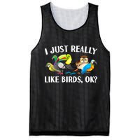 Cool Bird Lover Bird Watcher Nerd Parrot Birds Mesh Reversible Basketball Jersey Tank