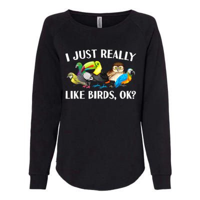 Cool Bird Lover Bird Watcher Nerd Parrot Birds Womens California Wash Sweatshirt