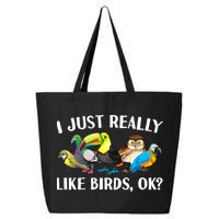 Cool Bird Lover Bird Watcher Nerd Parrot Birds 25L Jumbo Tote