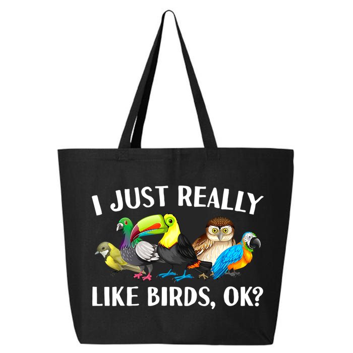 Cool Bird Lover Bird Watcher Nerd Parrot Birds 25L Jumbo Tote