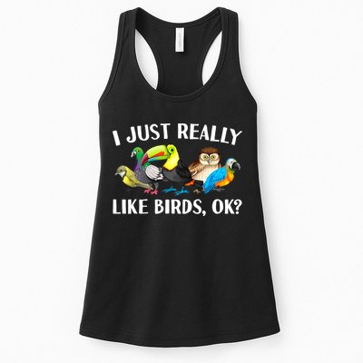 Cool Bird Lover Bird Watcher Nerd Parrot Birds Womens Tank Top