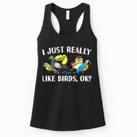 Cool Bird Lover Bird Watcher Nerd Parrot Birds Womens Tank Top