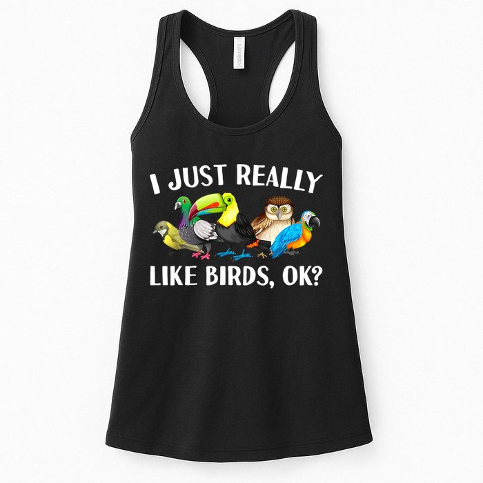 Cool Bird Lover Bird Watcher Nerd Parrot Birds Womens Tank Top