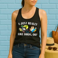 Cool Bird Lover Bird Watcher Nerd Parrot Birds Womens Tank Top