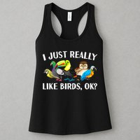 Cool Bird Lover Bird Watcher Nerd Parrot Birds Womens Tank Top