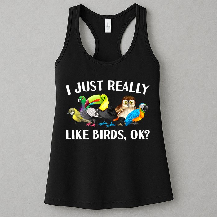 Cool Bird Lover Bird Watcher Nerd Parrot Birds Womens Tank Top