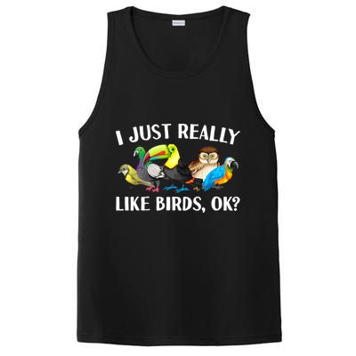 Cool Bird Lover Bird Watcher Nerd Parrot Birds PosiCharge Competitor Tank