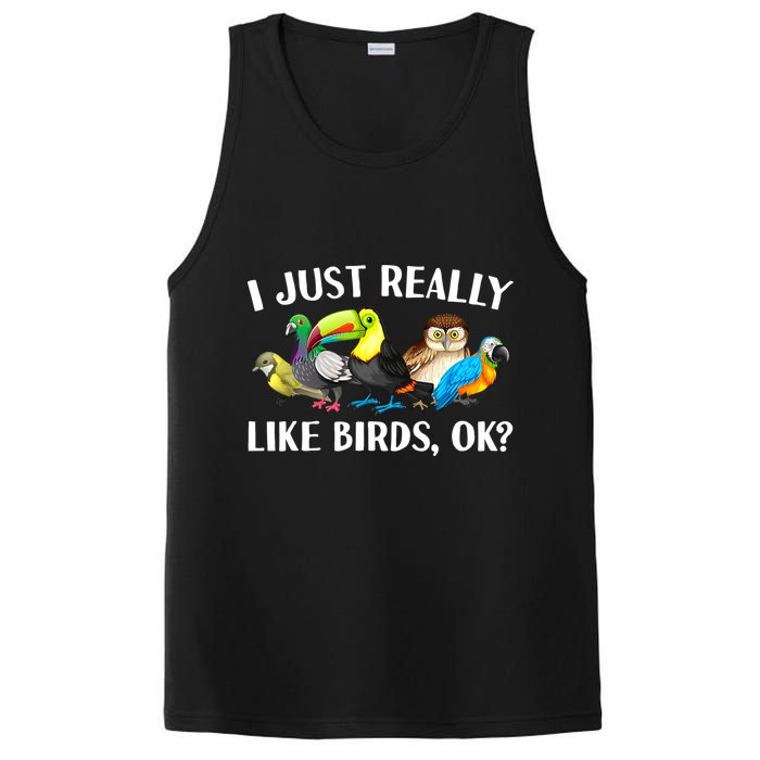Cool Bird Lover Bird Watcher Nerd Parrot Birds PosiCharge Competitor Tank