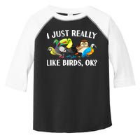 Cool Bird Lover Bird Watcher Nerd Parrot Birds Toddler Fine Jersey T-Shirt