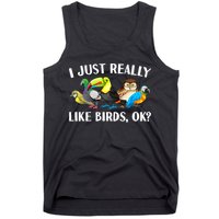 Cool Bird Lover Bird Watcher Nerd Parrot Birds Tank Top