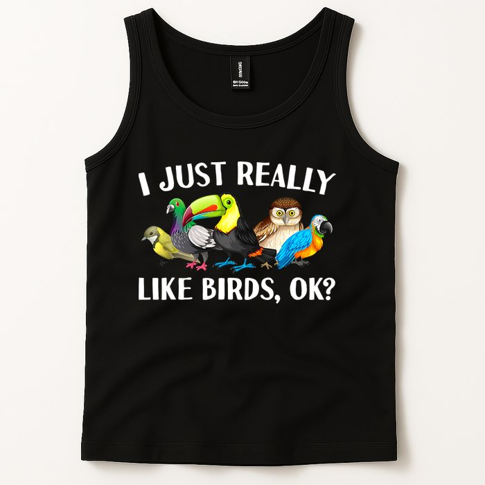 Cool Bird Lover Bird Watcher Nerd Parrot Birds Tank Top