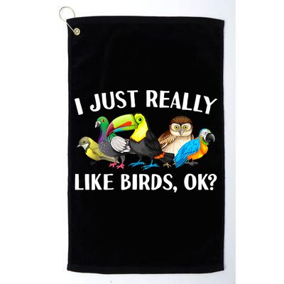 Cool Bird Lover Bird Watcher Nerd Parrot Birds Golf Towel