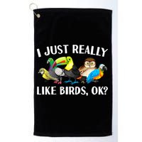 Cool Bird Lover Bird Watcher Nerd Parrot Birds Golf Towel