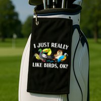 Cool Bird Lover Bird Watcher Nerd Parrot Birds Golf Towel