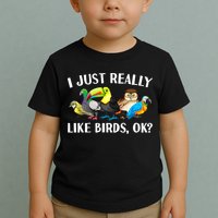 Cool Bird Lover Bird Watcher Nerd Parrot Birds Toddler T-Shirt