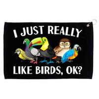 Cool Bird Lover Bird Watcher Nerd Parrot Birds Grommeted Golf Towel