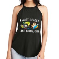 Cool Bird Lover Bird Watcher Nerd Parrot Birds Women's Perfect Tri Rocker Tank