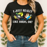 Cool Bird Lover Bird Watcher Nerd Parrot Birds Womens T-Shirt