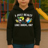 Cool Bird Lover Bird Watcher Nerd Parrot Birds Kids Hoodie