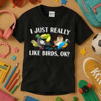 Cool Bird Lover Bird Watcher Nerd Parrot Birds Kids T-Shirt