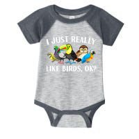 Cool Bird Lover Bird Watcher Nerd Parrot Birds Infant Baby Jersey Bodysuit