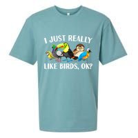 Cool Bird Lover Bird Watcher Nerd Parrot Birds Sueded Cloud Jersey T-Shirt