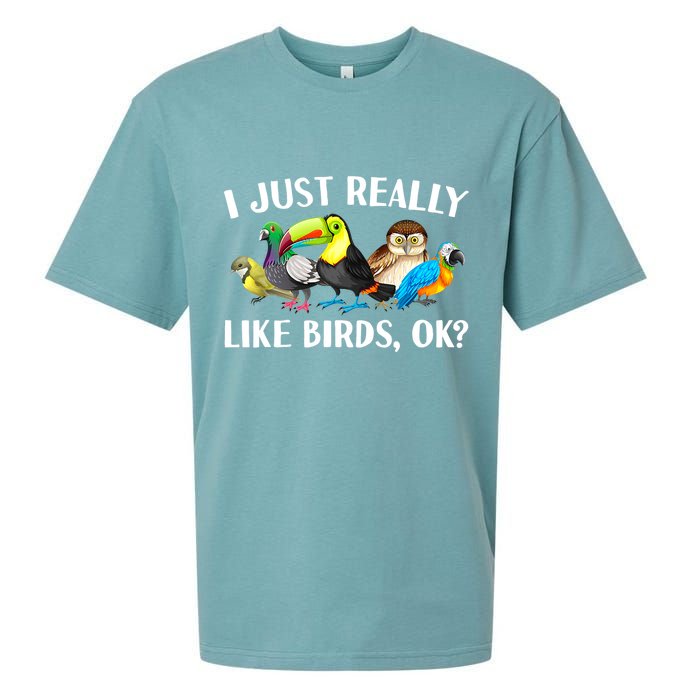 Cool Bird Lover Bird Watcher Nerd Parrot Birds Sueded Cloud Jersey T-Shirt