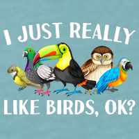 Cool Bird Lover Bird Watcher Nerd Parrot Birds Sueded Cloud Jersey T-Shirt