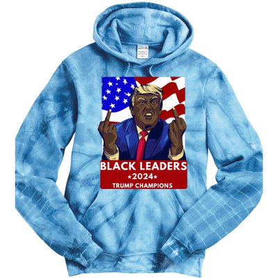 Celebrate Black Leaders 2024 Trump Champions Dark Maga 2024 Tie Dye Hoodie