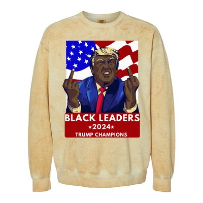 Celebrate Black Leaders 2024 Trump Champions Dark Maga 2024 Colorblast Crewneck Sweatshirt