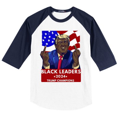 Celebrate Black Leaders 2024 Trump Champions Dark Maga 2024 Baseball Sleeve Shirt