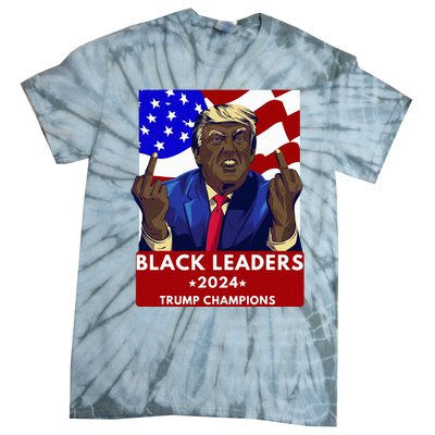 Celebrate Black Leaders 2024 Trump Champions Dark Maga 2024 Tie-Dye T-Shirt