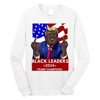 Celebrate Black Leaders 2024 Trump Champions Dark Maga 2024 Long Sleeve Shirt