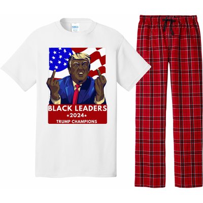 Celebrate Black Leaders 2024 Trump Champions Dark Maga 2024 Pajama Set