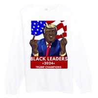 Celebrate Black Leaders 2024 Trump Champions Dark Maga 2024 Premium Crewneck Sweatshirt