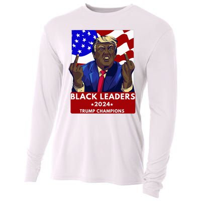 Celebrate Black Leaders 2024 Trump Champions Dark Maga 2024 Cooling Performance Long Sleeve Crew