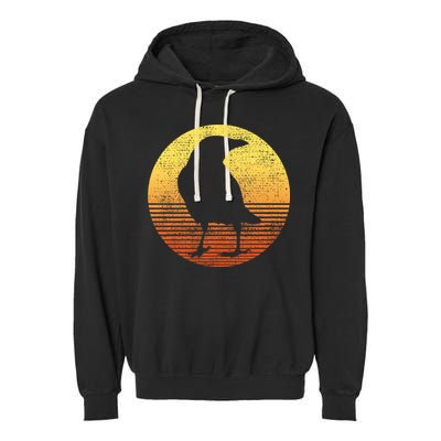 Crow Bird Lover Gift Raven Vintage Garment-Dyed Fleece Hoodie