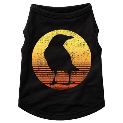 Crow Bird Lover Gift Raven Vintage Doggie Tank