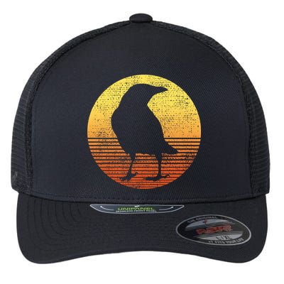 Crow Bird Lover Gift Raven Vintage Flexfit Unipanel Trucker Cap