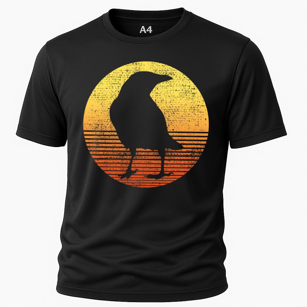 Crow Bird Lover Gift Raven Vintage Cooling Performance Crew T-Shirt