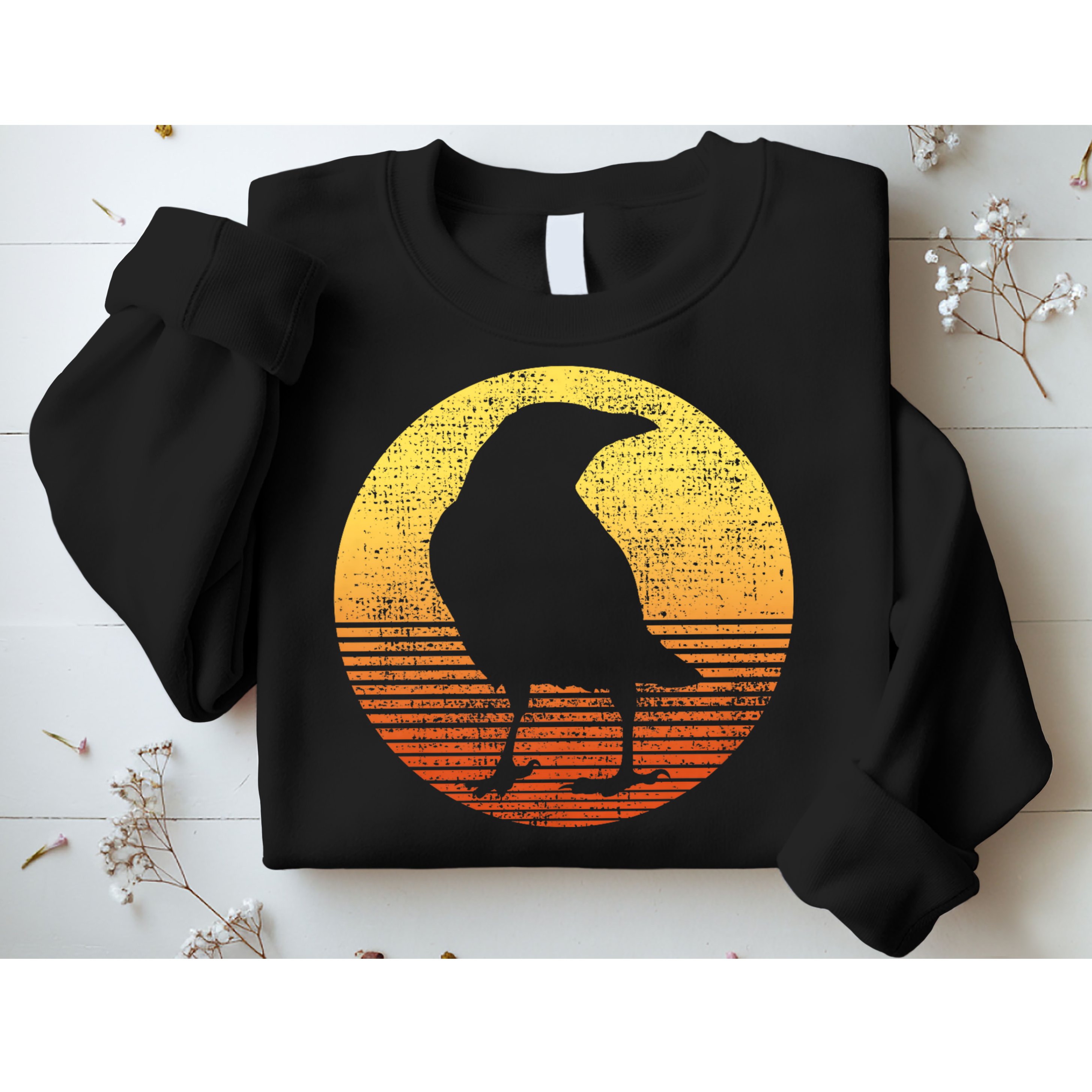 Crow Bird Lover Gift Raven Vintage Sweatshirt
