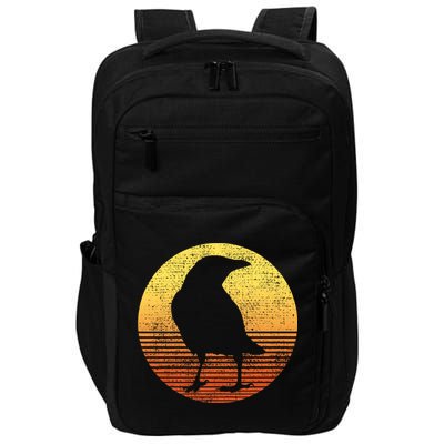 Crow Bird Lover Gift Raven Vintage Impact Tech Backpack