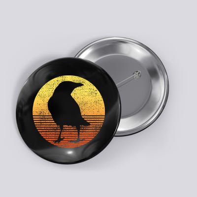 Crow Bird Lover Gift Raven Vintage Button