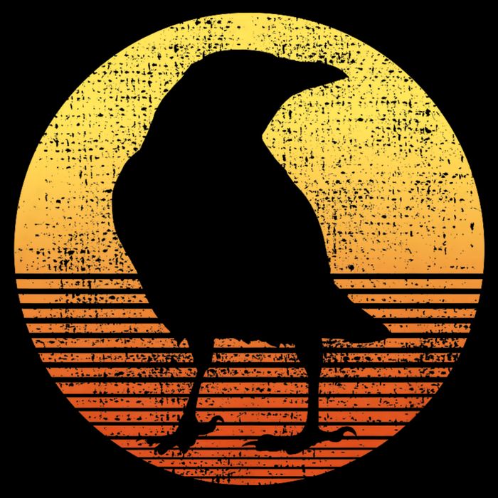 Crow Bird Lover Gift Raven Vintage Button