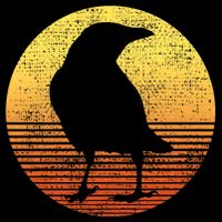 Crow Bird Lover Gift Raven Vintage Bucket Hat