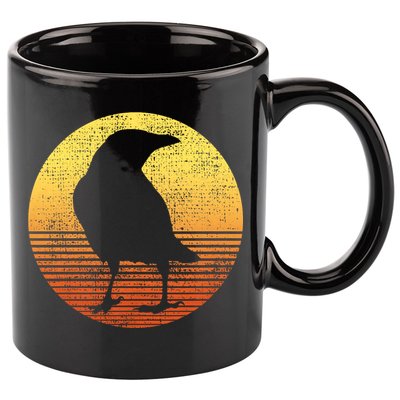 Crow Bird Lover Gift Raven Vintage 11oz C Handle Ceramic Mug