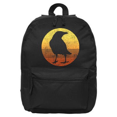 Crow Bird Lover Gift Raven Vintage 16 in Basic Backpack