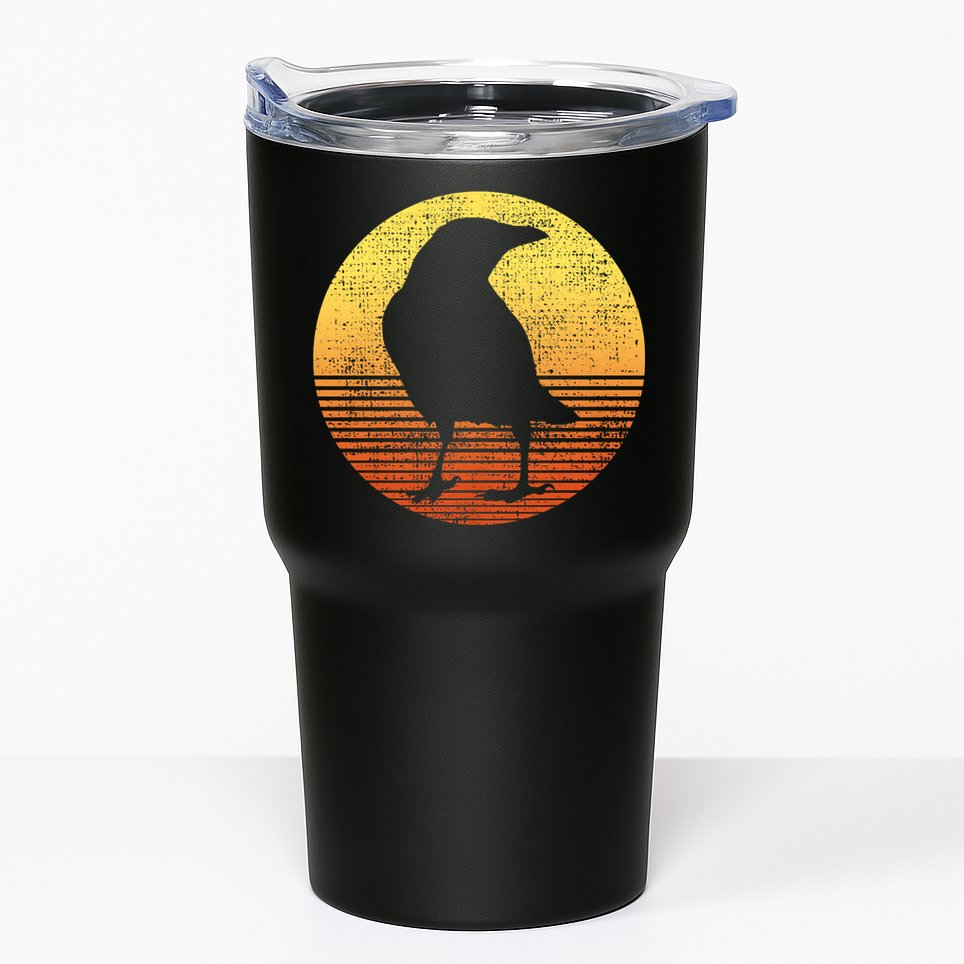 Crow Bird Lover Gift Raven Vintage Tumbler